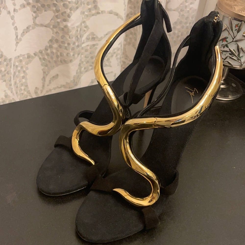 Giuseppe Zanotti Alien Suede & Metallic Sandal